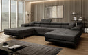Designer Sofa Calvera U mit Schlaf- und Klappfunktion in Cord
