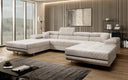 Designer Sofa Calvera U mit Schlaf- und Klappfunktion in Cord