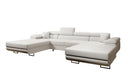 Designer Sofa Calvera U mit Schlaf- und Klappfunktion in Bouclé