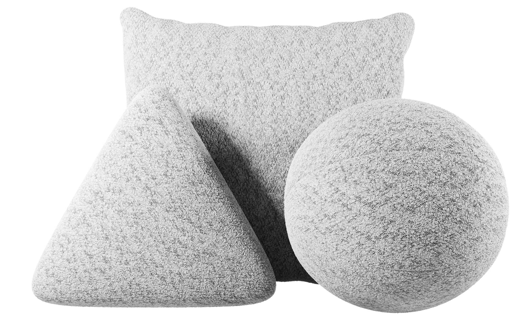 Zierkissen Set Gava/Sphere/Nook aus Bouclé