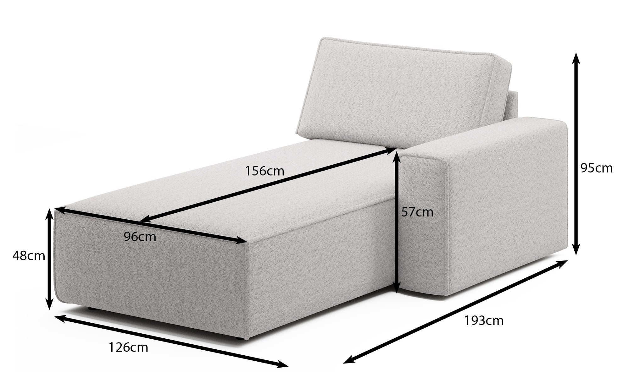 Ottomane-Eckmodul Yuma aus Cord