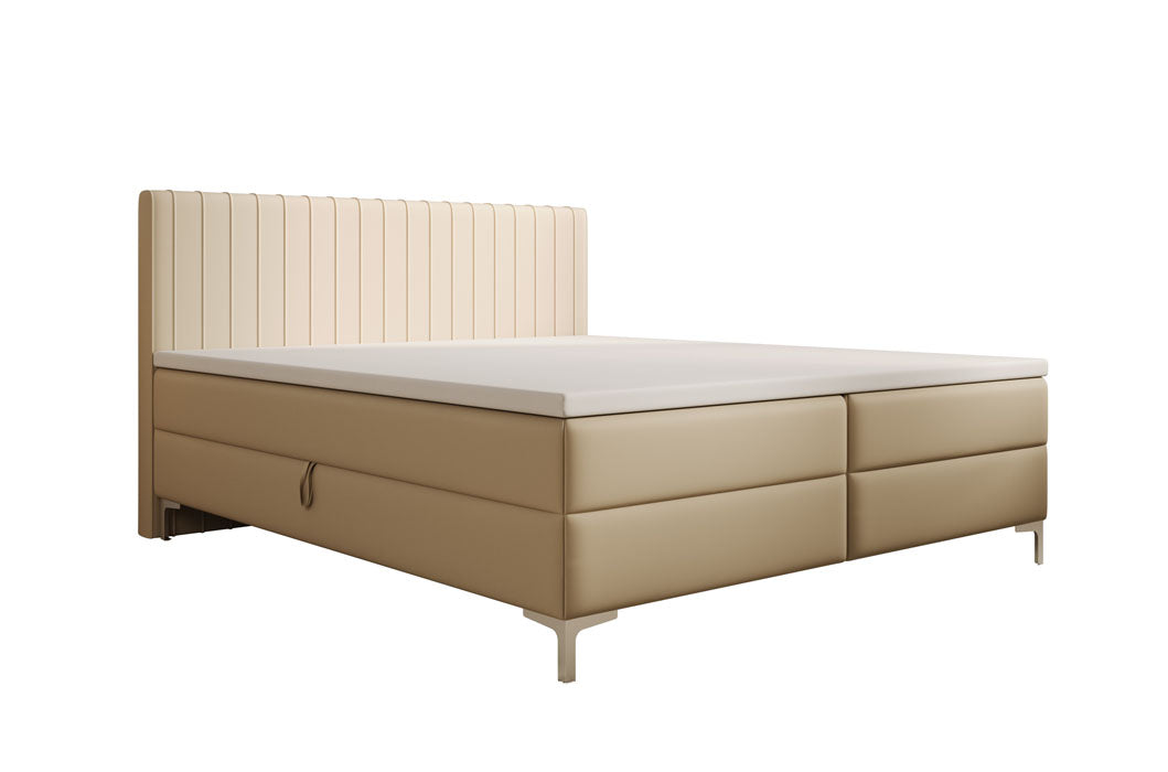 Boxspringbett Leona Kunstleder mit Stauraum