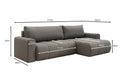 Designer Ecksofa Venezia mit Schlaffunktion und Stauraum