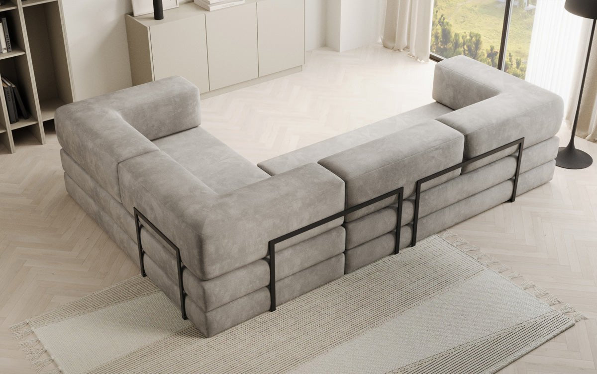 Designer Sofa Lazy L closed in Samt