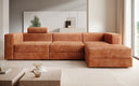 Designer Ecksofa Stockholm in Cord mit Stauraum