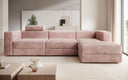 Designer Ecksofa Stockholm in Cord mit Stauraum