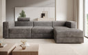 Designer Ecksofa Stockholm in Cord mit Stauraum