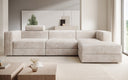 Designer Ecksofa Stockholm in Cord mit Stauraum