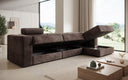 Designer Ecksofa Stockholm in Cord mit Stauraum