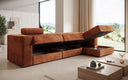 Designer Ecksofa Stockholm in Cord mit Stauraum