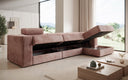 Designer Ecksofa Stockholm in Cord mit Stauraum