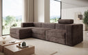 Designer Ecksofa Stockholm in Cord mit Stauraum