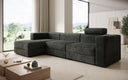 Designer Ecksofa Stockholm in Cord mit Stauraum