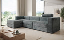 Designer Ecksofa Stockholm in Cord mit Stauraum