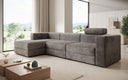 Designer Ecksofa Stockholm in Cord mit Stauraum