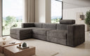 Designer Ecksofa Stockholm in Cord mit Stauraum