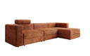 Designer Ecksofa Stockholm in Cord mit Stauraum
