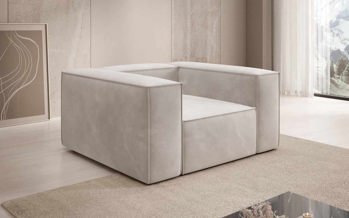 Designer Sofa-Sessel Lesley in Samt