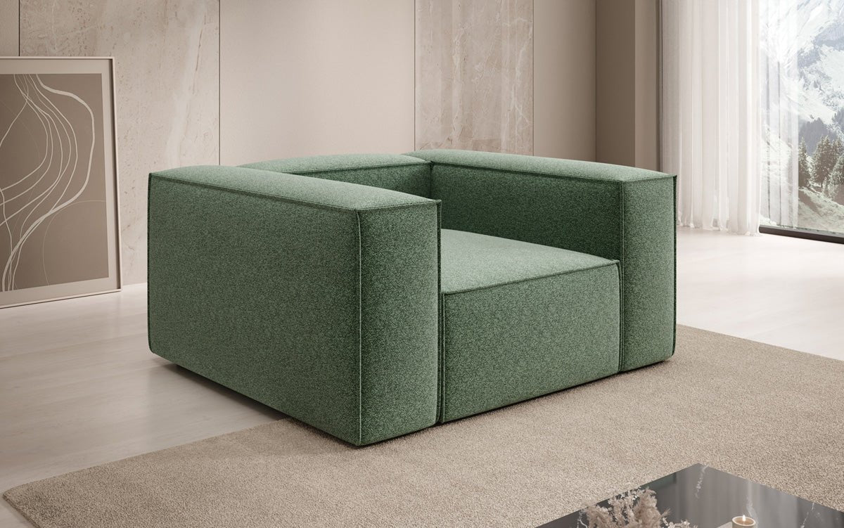 Designer Sofa-Sessel Lesley in Strukturstoff