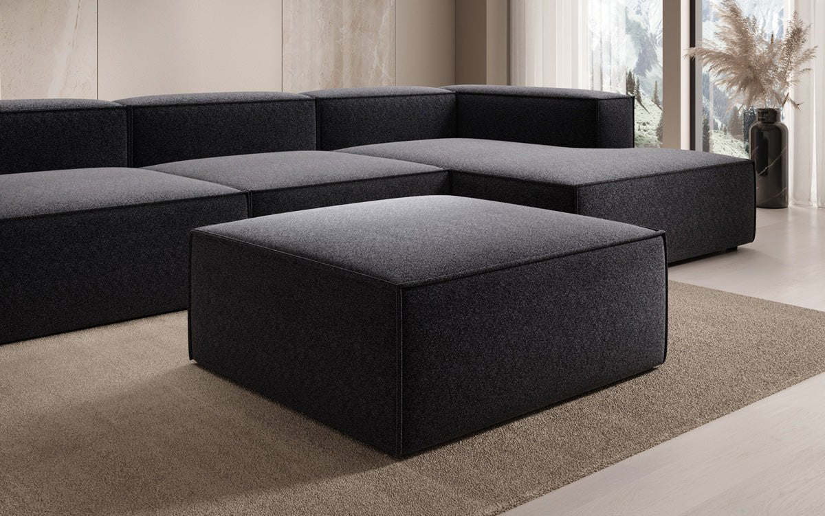 Beistellhocker Lesley in Strukturstoff