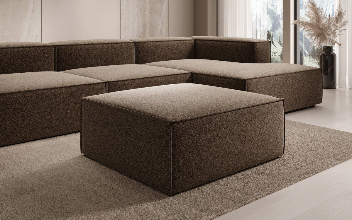 Beistellhocker Lesley in Strukturstoff