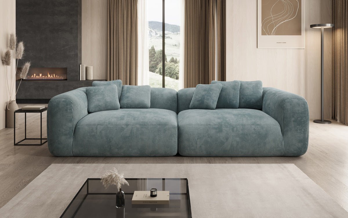 Designer Sofa Tully 3 Sitzer in Cord (Ultra bequem)