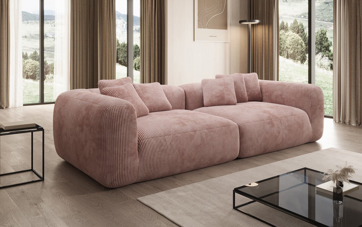 Designer Sofa Tully 3 Sitzer in Cord (Ultra bequem)