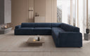 Designer Ecksofa Monza Wohnlandschaft XXL in Samt