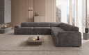 Designer Ecksofa Monza Wohnlandschaft XXL in Cord