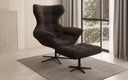 Designer Sofa-Sessel Aurelio inkl. Beistellhocker in Bouclé