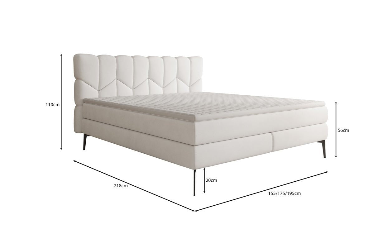 Boxspringbett Mirea in Echtleder