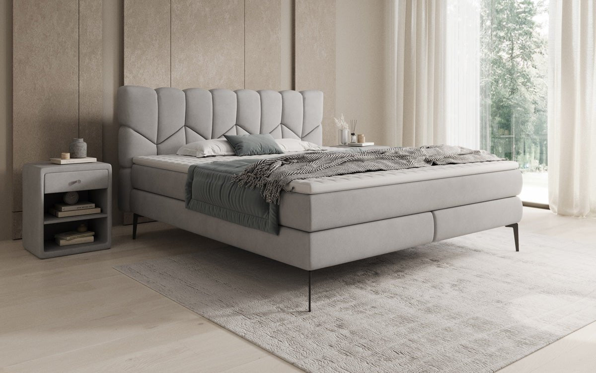 Boxspringbett Mirea in Echtleder
