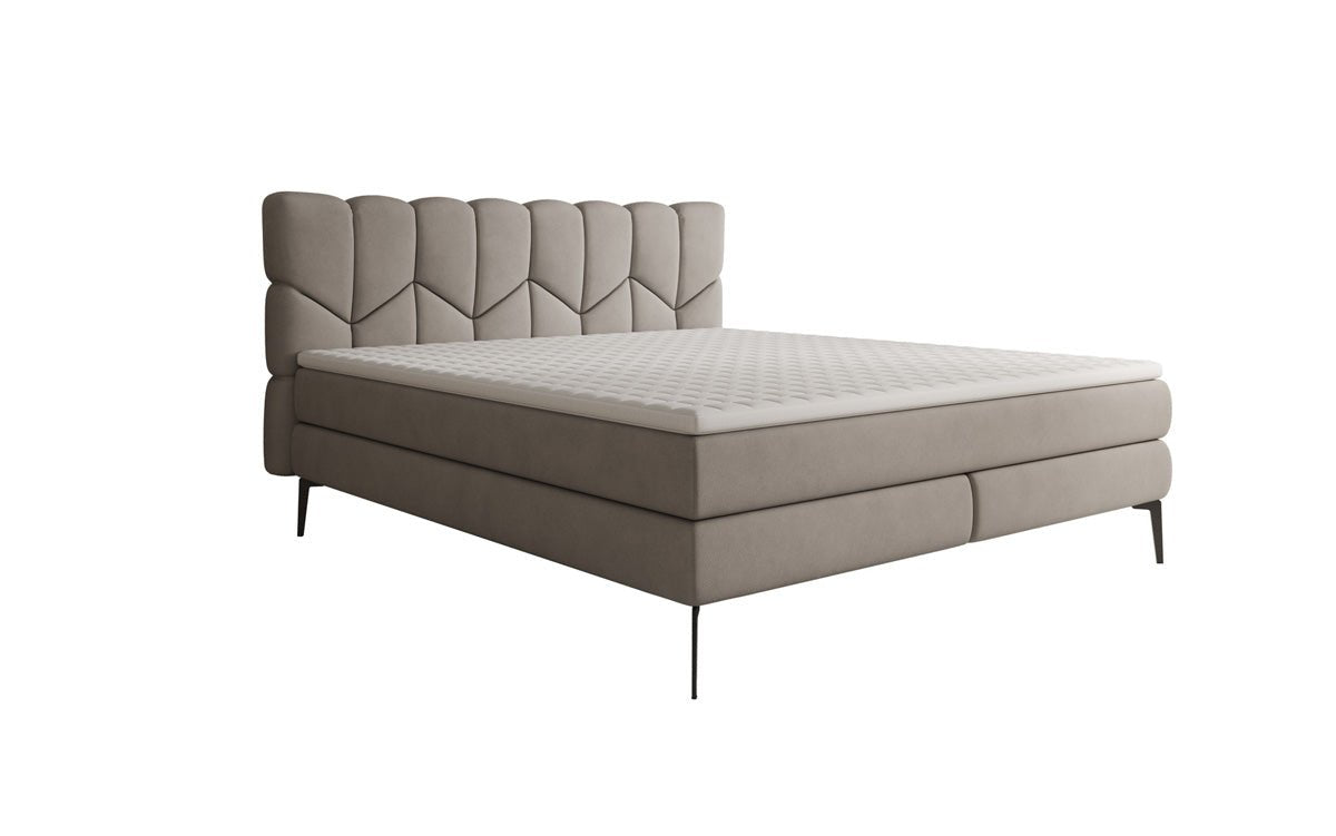Boxspringbett Mirea in Echtleder