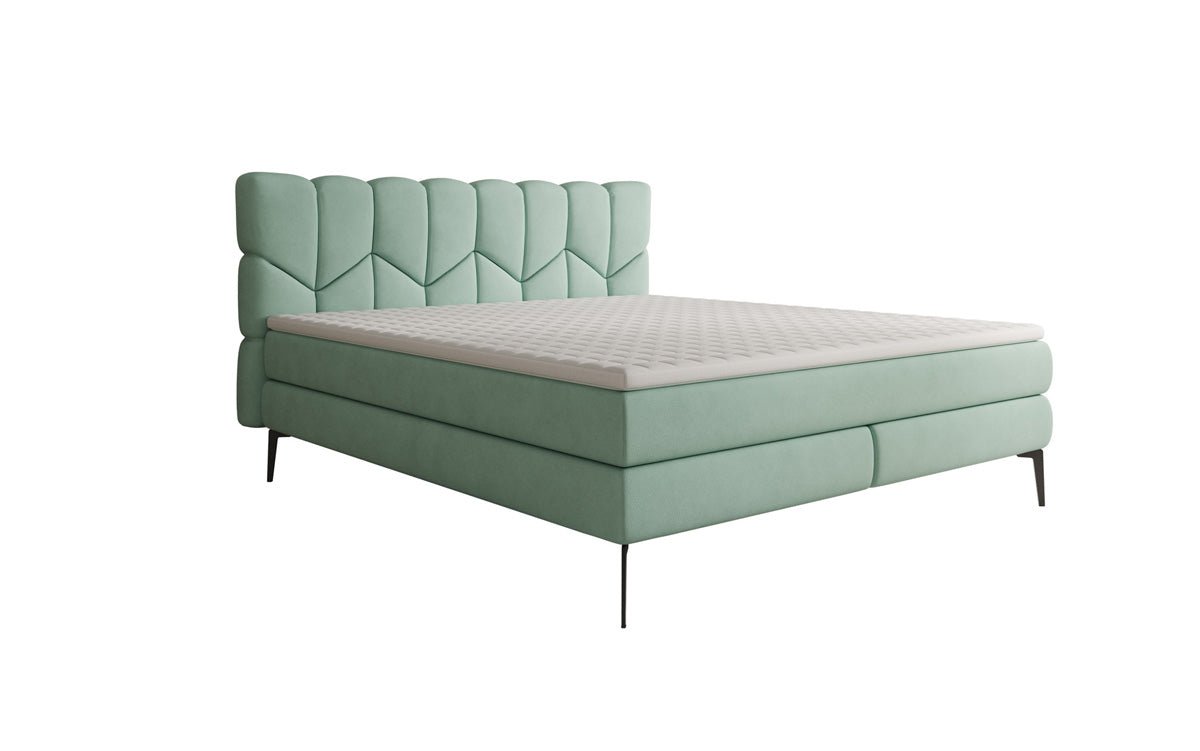 Boxspringbett Mirea in Echtleder