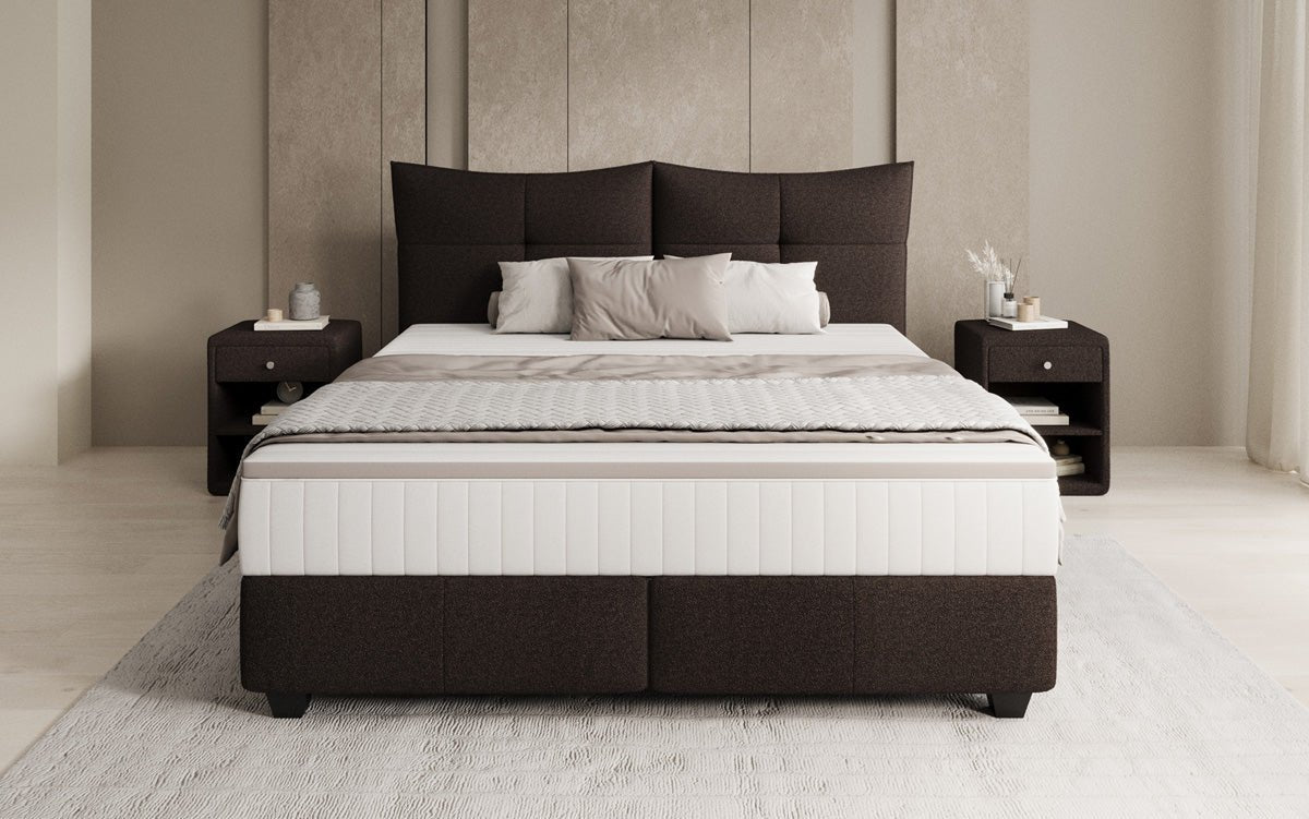 Boxspringbett Veyora in Bouclé