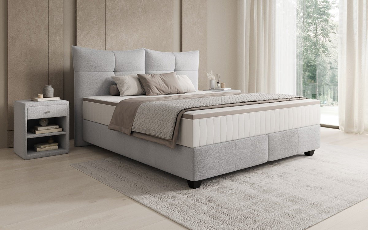 Boxspringbett Veyora in Bouclé