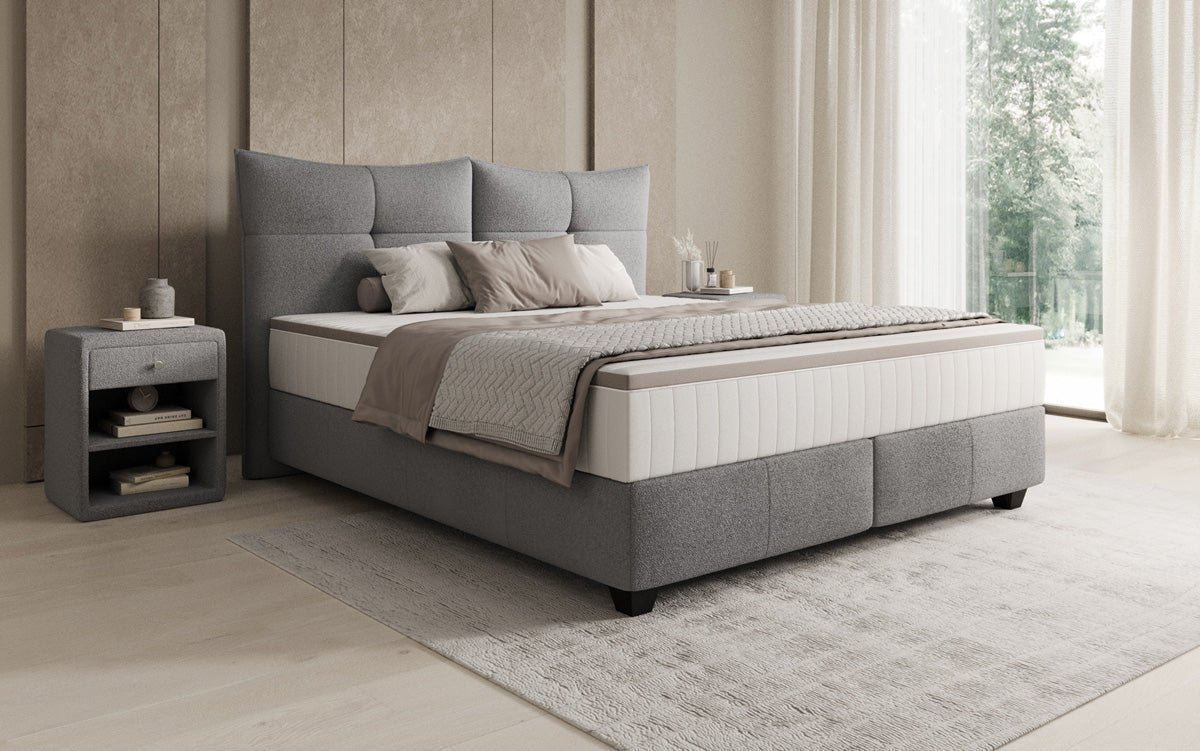 Boxspringbett Veyora in Bouclé