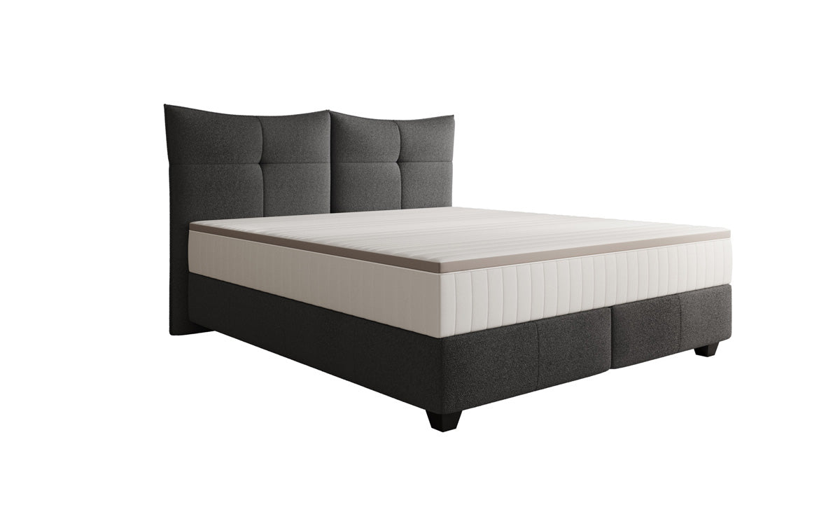 Boxspringbett Veyora in Bouclé