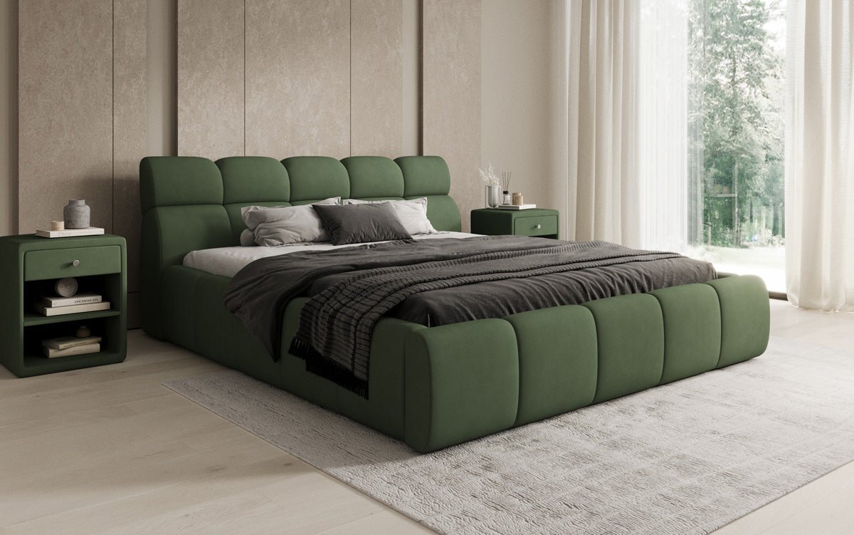Designer Polsterbett Dallas Stoff mit Stauraum