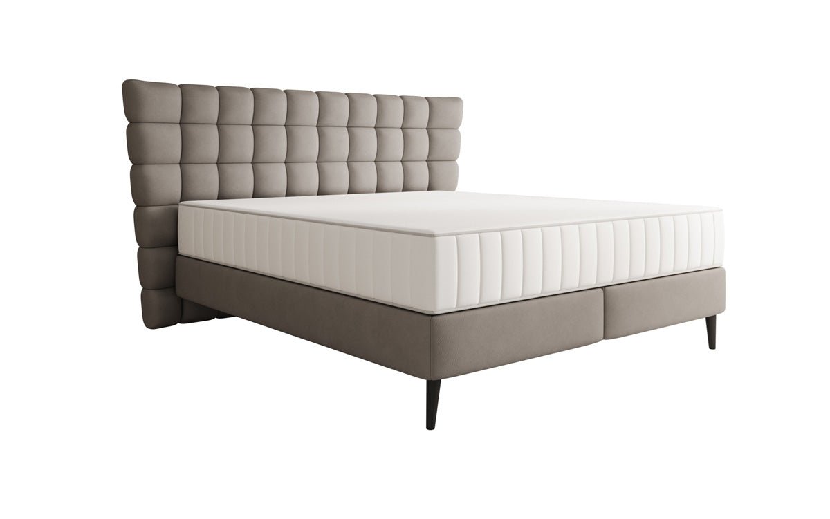 Boxspringbett Alvion in Echtleder
