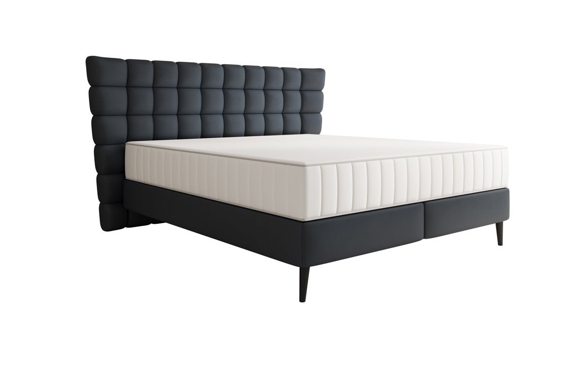 Boxspringbett Alvion in Echtleder