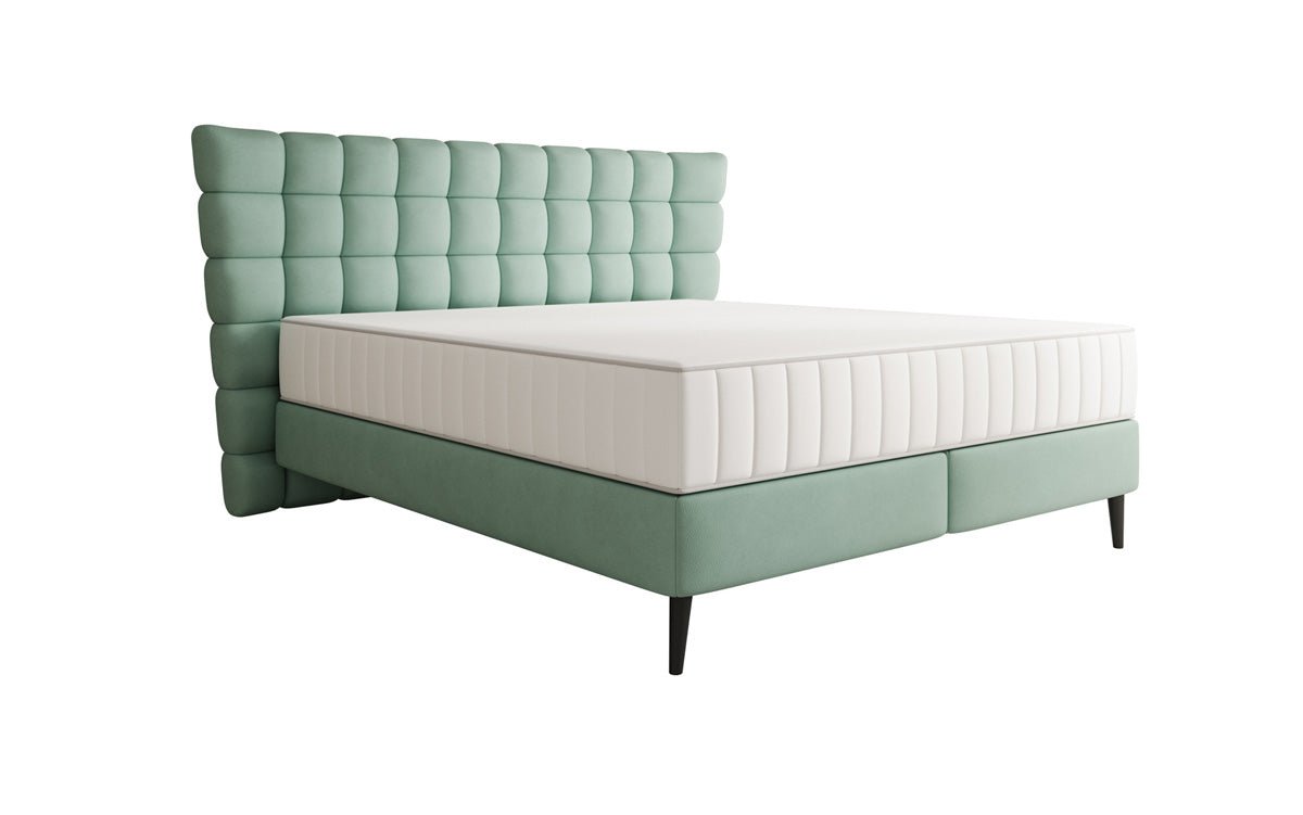 Boxspringbett Alvion in Echtleder