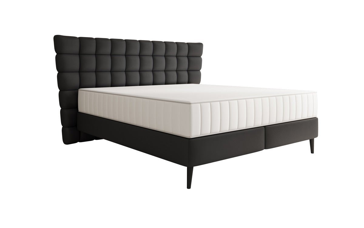 Boxspringbett Alvion in Echtleder