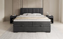 Boxspringbett Alessia mit Stauraum in Samt