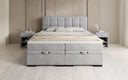 Boxspringbett Alessia mit Stauraum in Samt