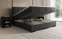 Boxspringbett Alessia mit Stauraum in Samt