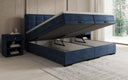 Boxspringbett Alessia mit Stauraum in Samt