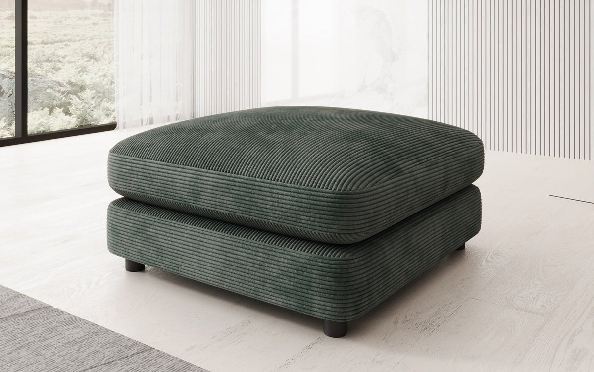 Beistellhocker Thalessa in Cord 90x90cm