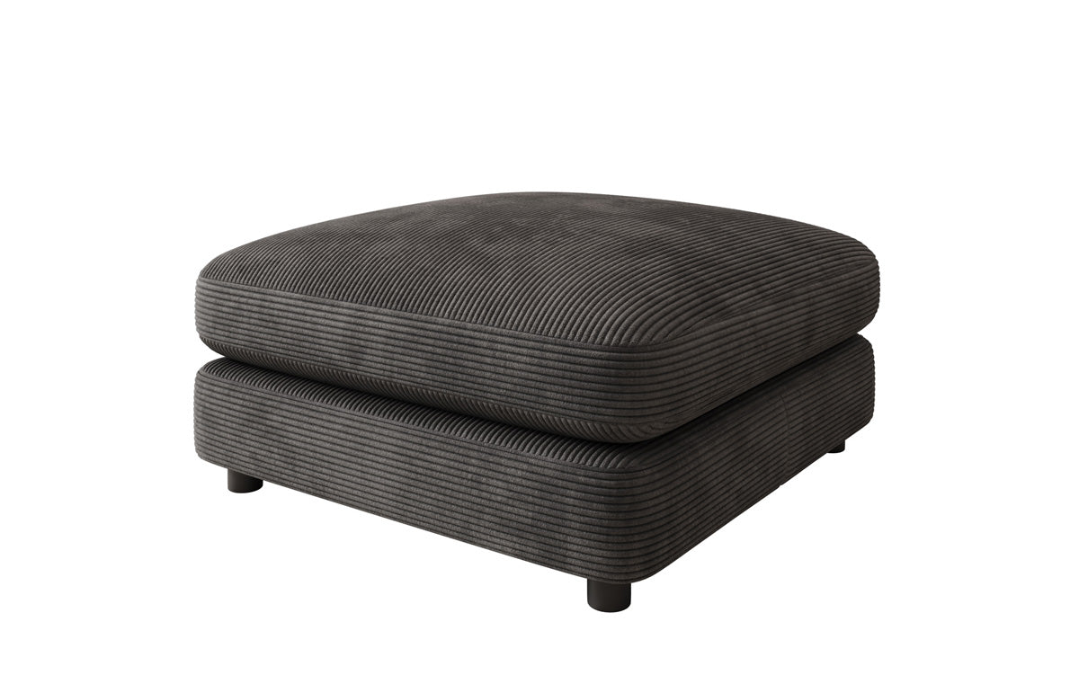 Beistellhocker Thalessa in Cord 90x90cm