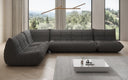 Designer Ecksofa Wohnlandschaft Calmo in Teddy Bouclé